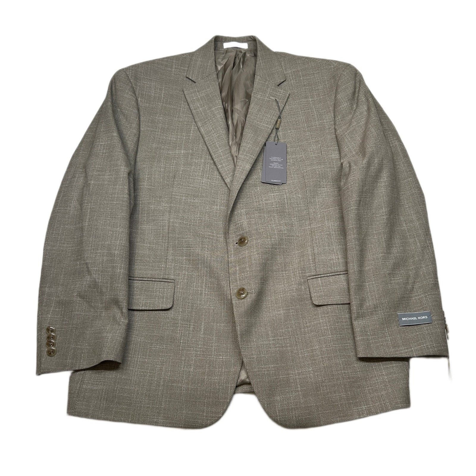 Michael Kors Kent Tan Sport Coat Mens 44s 44 Classic-Fit $295 New